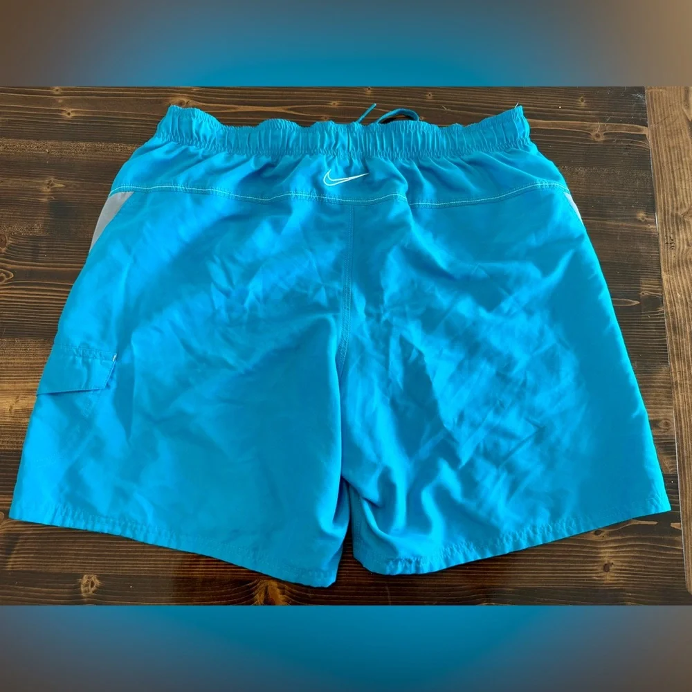 Nike‎ Teal and Gray Swim Trunks with Built in Liner Size XL